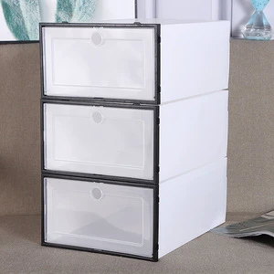 Moisture-proof and Dust-proof Simple Style Plastic Transparent Shoe Storage Box
