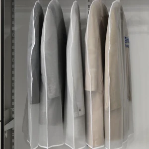 Custom Logo Frosted PEVA Clothing Dust Cover Washable Reusable 60x100cm Modern Wardrobe Organizer for Luxury Suit Coat