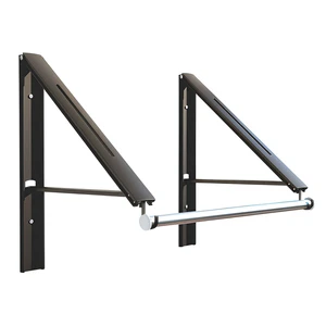 Hot Sale Foldable Aluminum Alloy Clothes Drying Rack Wall Mounted Storage Organizer for Bathroom Kitchen Wardrobe & Living Room