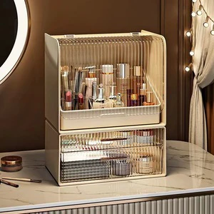 NFS Large-Capacity Storage Box for Cosmetics Modern Dressing Table Rack for Skin Care Products PP Material for Lipstick