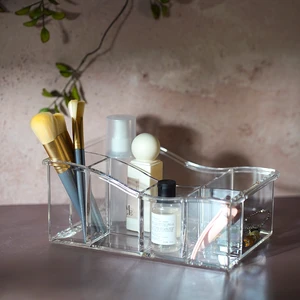Modern Eco-Friendly Acrylic PC Injection-Molded Stackable Desktop Cosmetics Organizer Box Makeup Storage Drawer for Lipstick