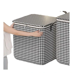 1PC Checkered Clothing Sorting and Storage Bag Anti Mold Moisture-Proof Dustproof Storage Bag Thickened Large Capacity Moving Lu