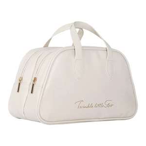 Galaxy Portable Luxury Women's Makeup Bag Fashion PU Cosmetic Travel Pouch Kits Zipper Closure Waterproof 30L Soft Handle