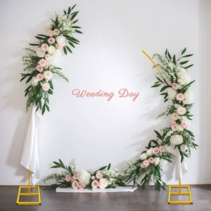 8.2-Foot and 6.5-Foot Metal Wedding Arch Supports Semi-Circular Balloon Supports Arched Canopy Arch Backdrop Frame