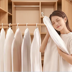 Garment Dust Cover Bag Side Zipper Custom Sizes White Semi-Transparent PEVA Waterproof Dustproof Wardrobe Storage 30 Years