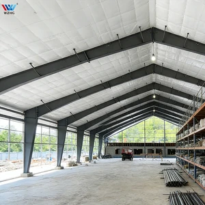 High Quality Semi Open Design Steel Structure Industrial Warehouse Workshop Car Parking Unit Semi Open Warehouse Structure