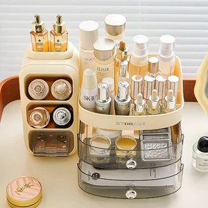 Xinhang Bulk PP Plastic Desktop Cosmetic Organizer Multi-Layer Makeup Storage Box Retractable Rack Large Capacity Easy Clean