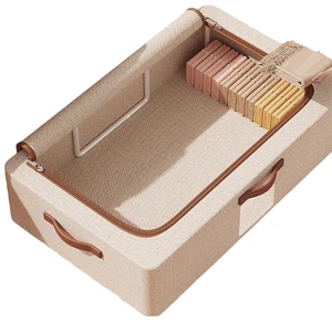 Modern Design Aluminum PP Plastic Rectangle Turnover Box Under-Bed Storage Drawer Household Bed Bottom Storage Unit