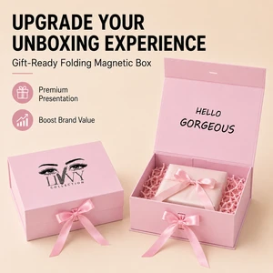 Custom Logo Magnetic Folding Box Luxury Rigid Gift Box Cardboard Packaging Box Clothing Shoes Jewelry Cosmetics Paper Box