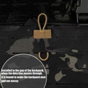 Backpack Accessories Molle Webbing Retainer Elastic Binding Buckle Belt Cable Wire Organize Storage Fittings Clip for Bag