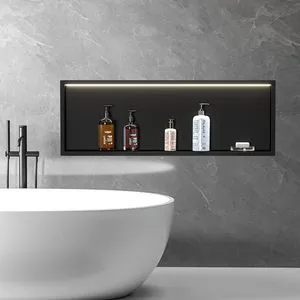 Matte Black LED Shower Niche 36