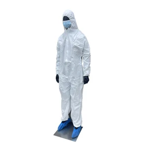 Disposable One-Piece Isolation Suits Dustproof Hood with Enzyme Bath Workwear Farm Safety Clothing Made of PP