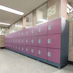 Modern ABS Plastic Employee Storage Cabinet With Electronic Lock Automated Bag Storage Lockers