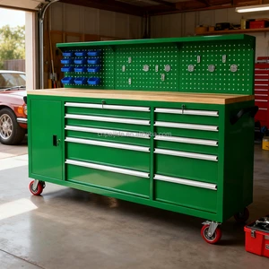 Steel Rolling Tool Cabinet with Lockable Customizable Drawers Mobile Workbench OBM/OEM Support for Garage Storage Tool Trolley