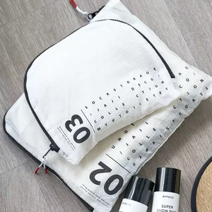 Foldable Toiletry Storage Bags New Design Water-Proof Soft Nylon Taslon Travel Toiletry Organizer Set