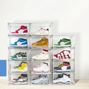 DAYOOH OEM High Quality Shoe Storage Box Stackable Organizer Clear Box Storage Containers Shoe Container for Used Shoes