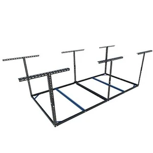 Adjustable Heavy-Duty Metal Overhead Garage Storage Rack Ceiling Organizer System with Heavy Duty Features for Tool Storage