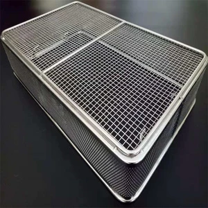 Industrial Stainless Steel Basket Metal Wire Large Baskets Basket with Lid Metal Medical Sterilizing Basket Wire Metal Basket