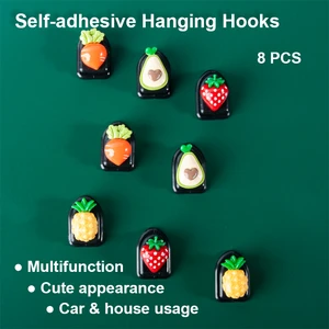 Xichen Multifunction Cartoon Fruits & Vegetable Design Plastic Hanging Hooks for Automobile & House Storage