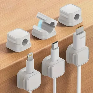 Hot Selling Plastic Cable Clips Organizer Strong Adhesive No Drill Cord Holders for Home Office Living Room Storage Management