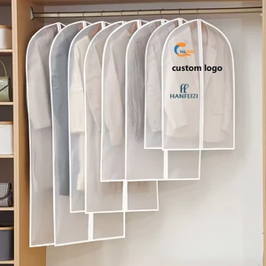 Custom Clear Garment Bag Dustproof and Waterproof Closet Hanging Clothing Bags Cover for Clothes
