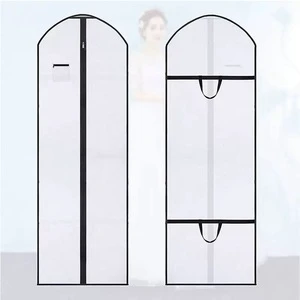 Wholesale Custom Foldable Garment Suit Bag Non-woven Bridal Wedding Dress Cover with Zippers for Women's Evening Gowns Dust Bags