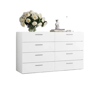 USA Modern Bedroom Furniture Popular Black/white Color Storage 3/4/5/6/8/9 Drawers Chest of Drawer Dressers of Wooden Dresser