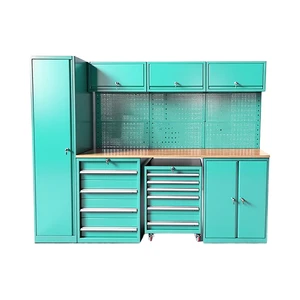 CYD Heavy Duty Metal Garage Storage Combination Tool Cabinet with Drawers Wheeled Waterproof Workstation
