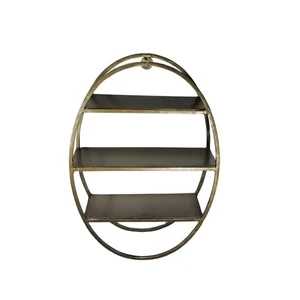 Vintage Hot Selling Iron Metal Wall Mounted Storage Rack Black Eco Friendly for Home Kitchen & Living Room Decor