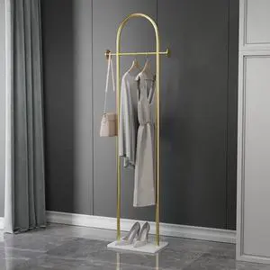 Nordic Minimalist Wardrobe Storage Freestanding Coat Rack, Modern Metal Coat Rack