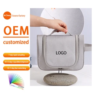 Customizable Large-Capacity Toiletry Bag for Business Travel Hook-Type Makeup Storage Bag for Bathroom