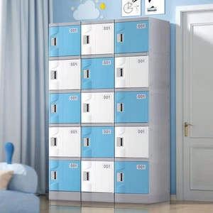 Modern Durable GYM ABS Plastic Electronic Lock Assembled Locker Multi-Door Waterproof Storage Cabinets for Changing Rooms