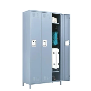 Locker Storage Cabinet with 3 Doors,Steel Locker Cabinet for Employees Dormitory School Office Gym Home