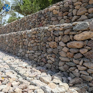 Heavy Galvanized Zinc Coated Hexagonal Woven River Wall Gabion Basket Stone Cage Hexagonal Gabion Boxes Wall Stone Baskets