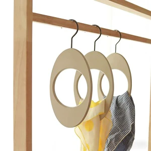 Wood Rectangle Ring Hooks Multifunctional Hangers For Hanging Pants Jeans Scarf Bag-Clothing Store & Wardrobe Display