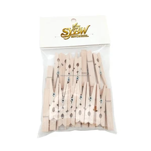 Hot Sale 4.8cm or 48mm Birch Wood Clothespins & Wooden Clothes Peg & Christmas Decoration Craft Clothespins