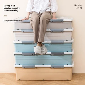 Oversized Extra Large Flat Storage Box PP Plastic Wheeled Under Bed Storage Drawer Household Organizer Bed Organizer