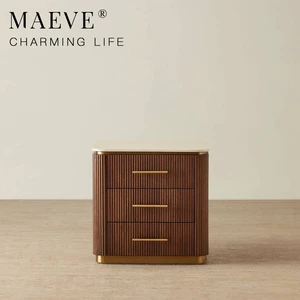 Compact Bedside Drawer Light Luxury Modern Style Nightstand For Small Space Home
