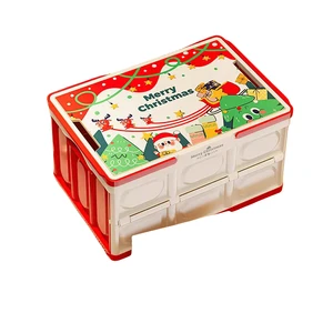 Christmas Storage Box Holiday Children's Toys and Snacks Folding Car Box Outdoor Camping Organizer Plastic Atibei