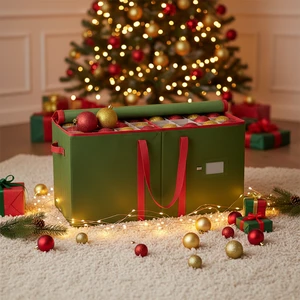New Style Large-Capacity Polyester Custom Detachable Foldable Storage Box Storage Bag for Color Balls Christmas Gift Decoration