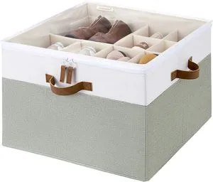 Transparent Rectangle Foldable Dustproof Modern Portable Shoe Storage Box & Cabinet Organizer