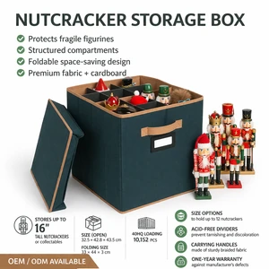 Christmas Decoration Hardshell Folding NUTCRACKER STORAGE ORGANIZER Adjustable 9 Compartments Eco-Friendly Durable Factory