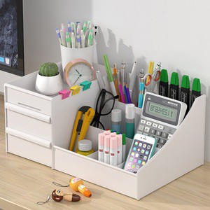 Plastic Beauty Cosmetic Jewelry Skin Care Storage Box Drawer Makeup Organizer with Handle