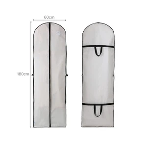 Custom Eco Non-Woven Waterproof Dust Bag Fold-Up Hanging Household Clothing Cover with 50-80GSM Custom Logo for Dust Protection