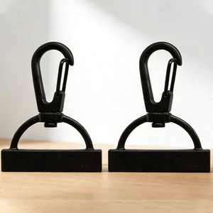 Black Metal Bag Strap Clips with D-Ring - Heavy Duty Swivel Snap Hooks for DIY Handbag Purse Shoulder Strap Replacement