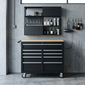 Professional Tool Cart Drawer Cabinet Keyed Lock Anti-Rust Steel Barber Hair Salon OEM ODM Rolling Tool Trolley 500KG Capacity