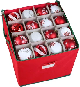 2026 hot selling Holiday Decorations Accessories Storage Container Christmas Ornament Storage Organizer with Dividers