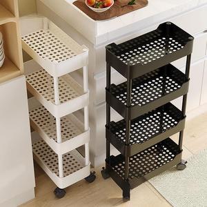 KM234 Item Gap Storage Rack Floor To Ceiling Multi-layer Kitchen Bathroom Gap Rack, Snacks Mobile Bedroom Storage Cart Wholesale