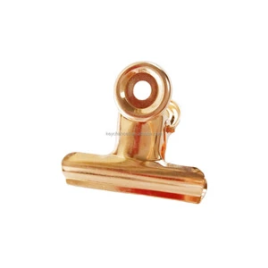 Wholesales 38mm Rose Gold Bread Bag Clamp File Paper Clip Metal Bulldog Clip for Photos Bags Clothing Hat Scarf