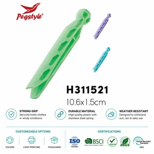 High Quality 24-pack Plastic Clothes Pegs Strong Grip Clothespins With Galvanized Springs For Home Hotel Laundry Use
